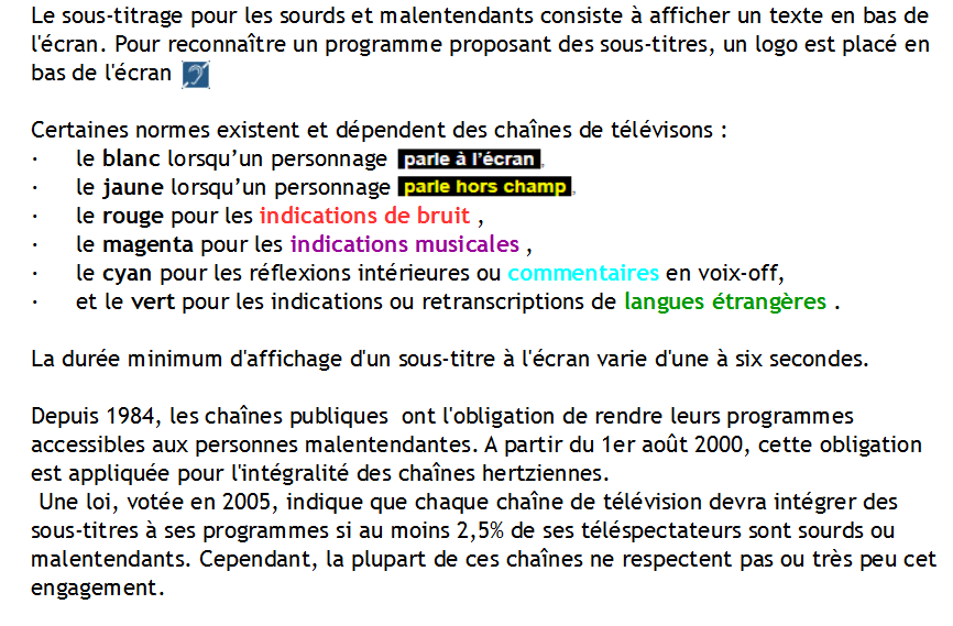 Sous titres